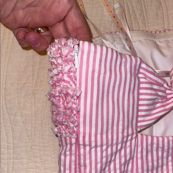 Lilly Pulitzer Pink and White Strapless Dress - Picture 6 of 7